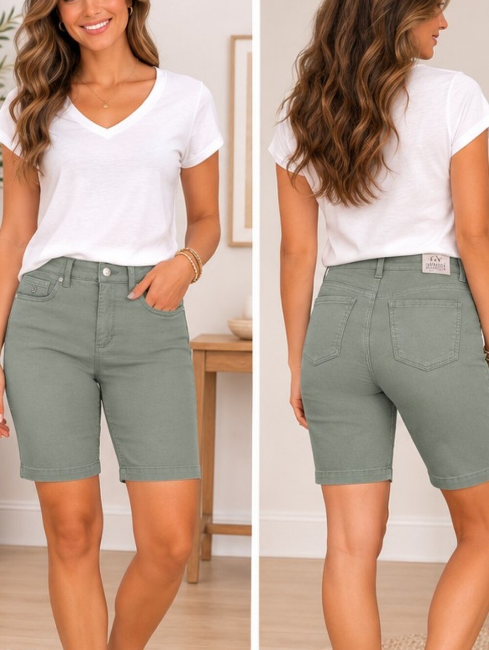Gloria Vanderbilt Amanda Bermuda Shorts – Size 6 NWT